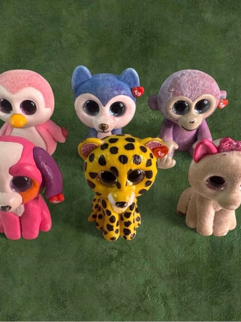 Ty Plush Leopard and Friends Collection - Yellow, Pink, Blue, Purple, Cream